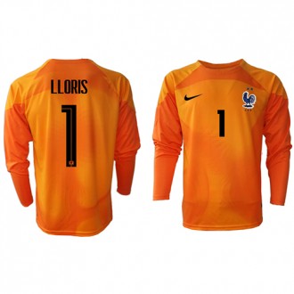 Frankrike Hugo Lloris #1 Målvakt Hemmatröja VM 2022 Långa ärmar